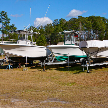Uncovered Boats in Storage 1